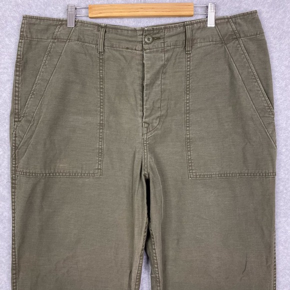 Imogene + Willie Pants Mens 38 (41x33) Olive Oliver Military Trouser Button Fly - Picture 2 of 13